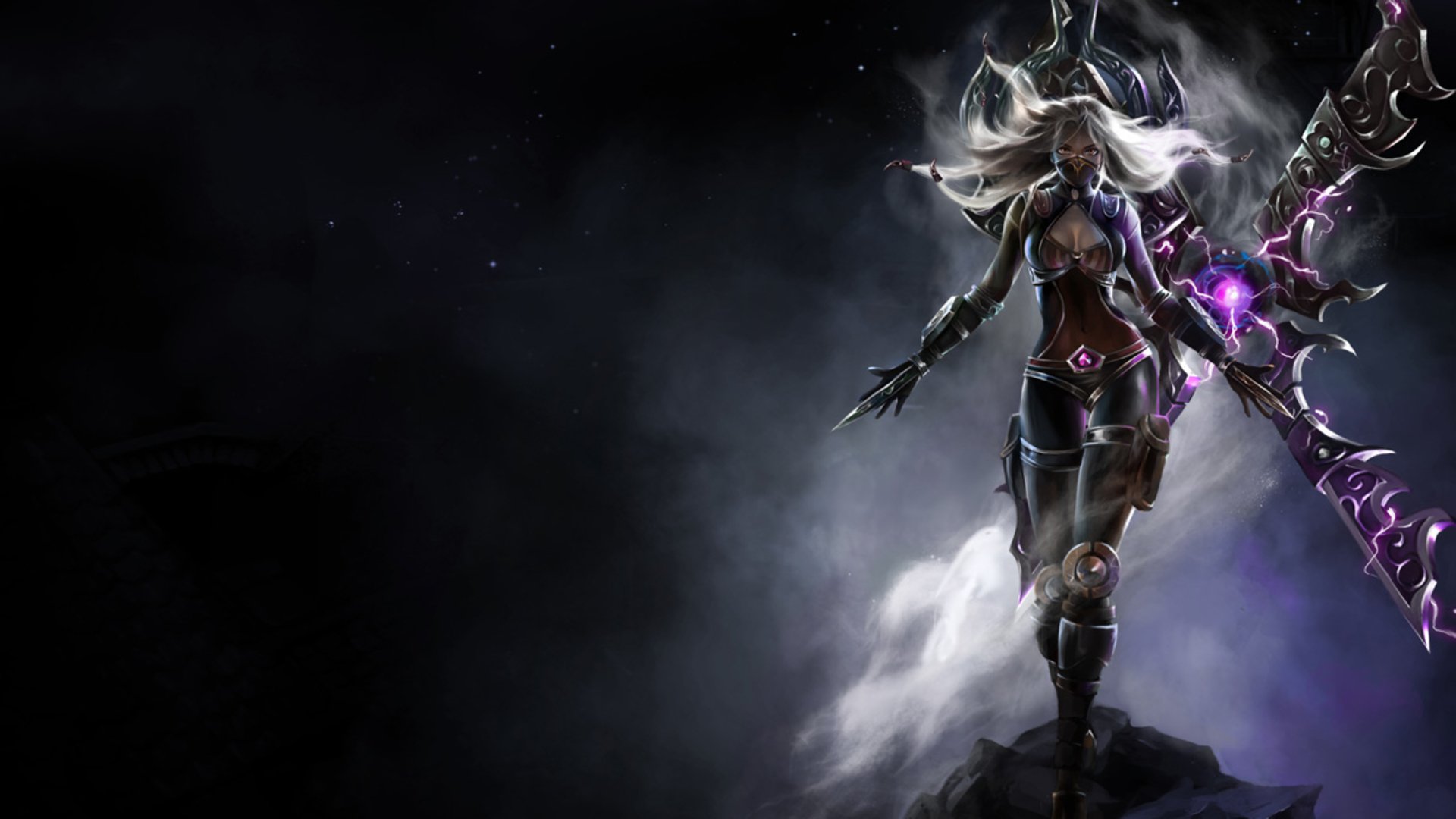 league of legends irelia pelle notte fumo stelle irelia gioco 1920x1080