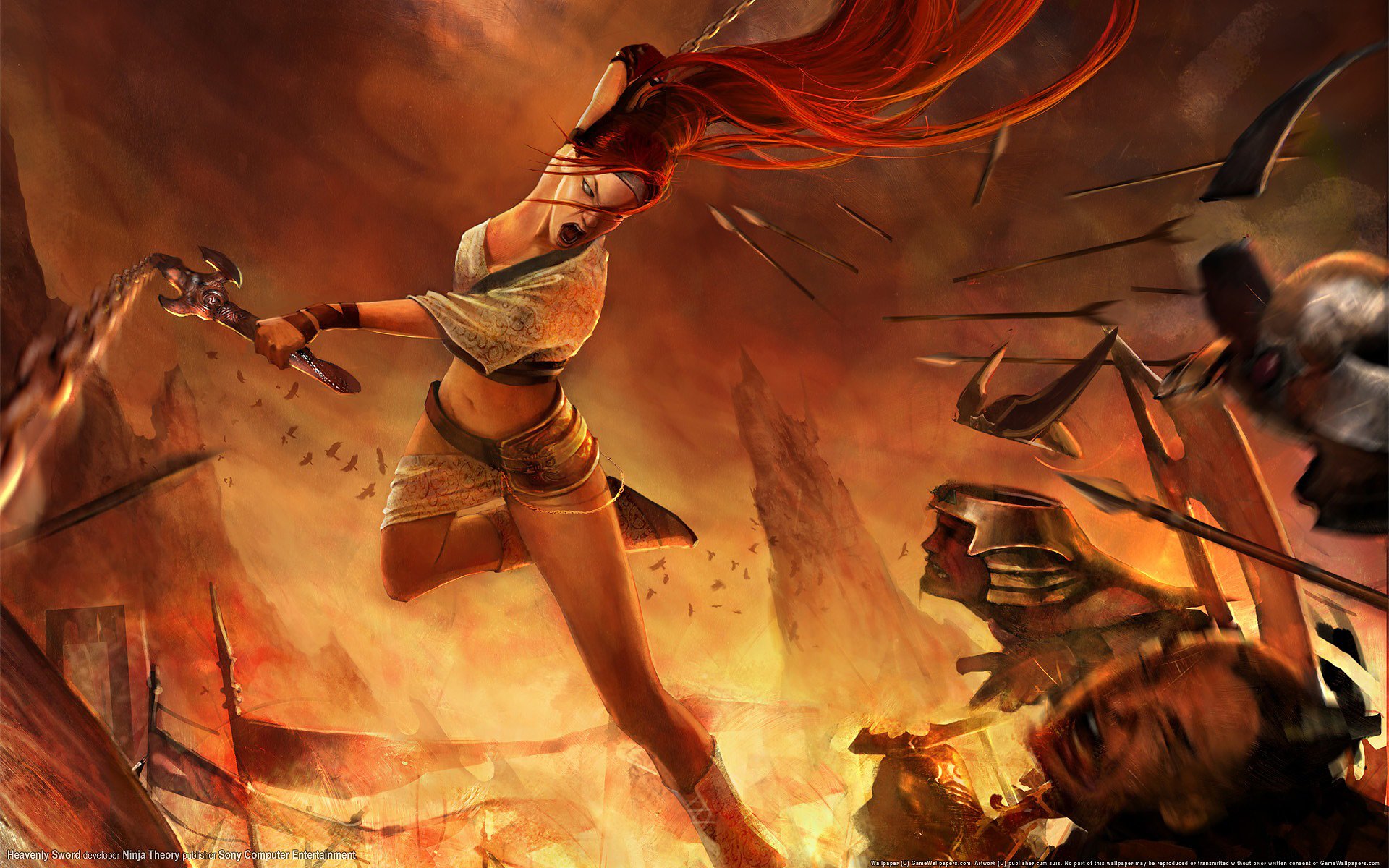 heavenly sword nariko girl fury strike battle weapon boom fire pain