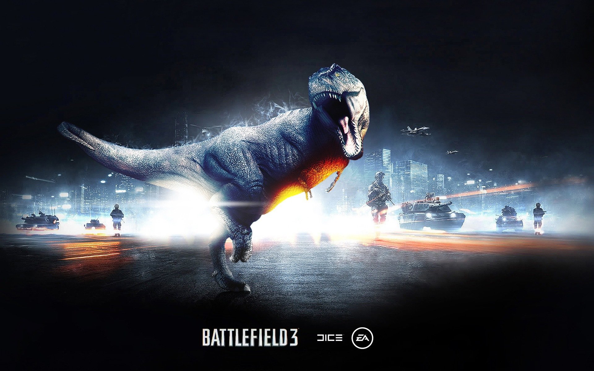 battlefield 3 dinosaurio rugido lagarto