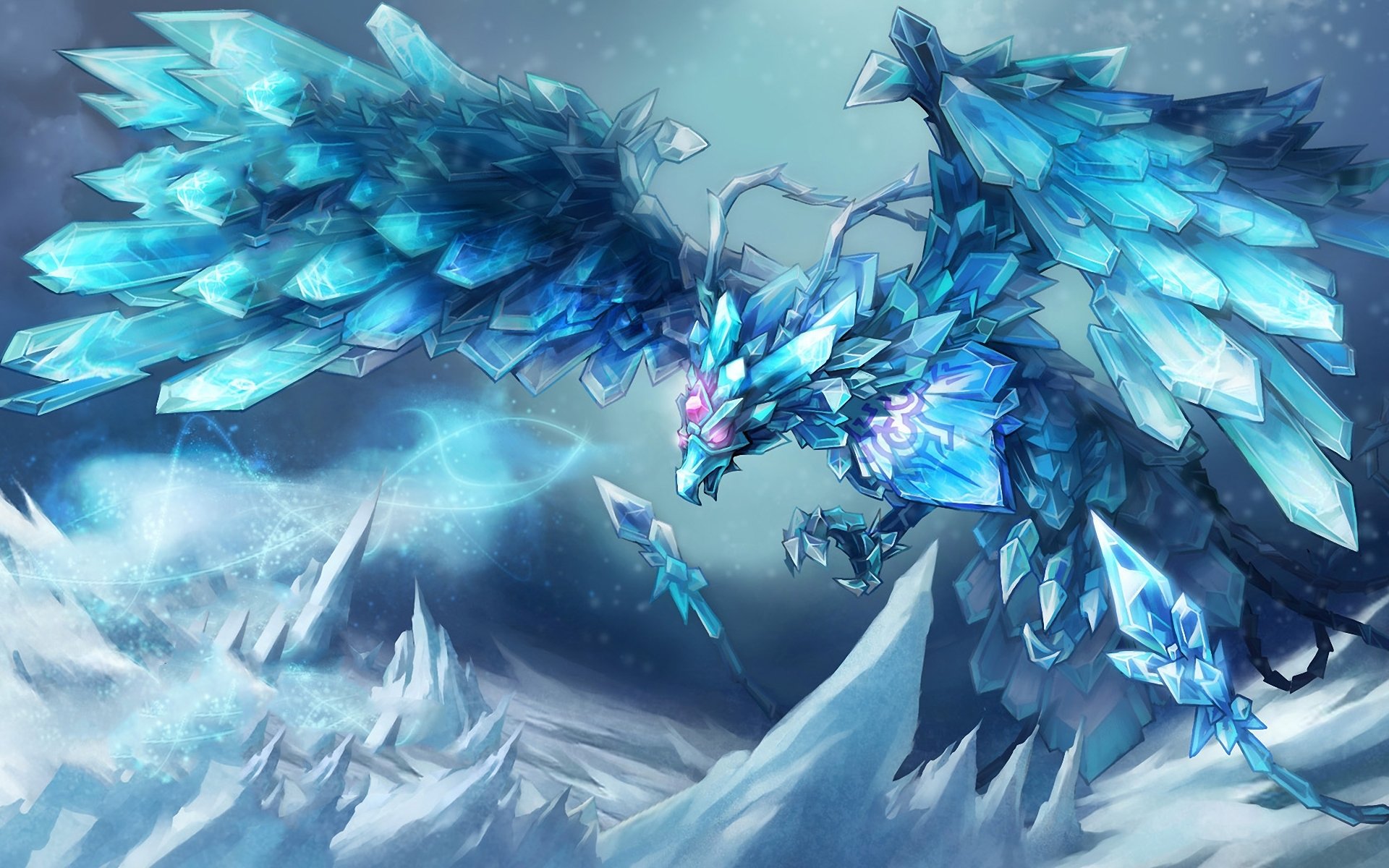 league of legends anivia ptak lód śnieg zimno kryształy magia