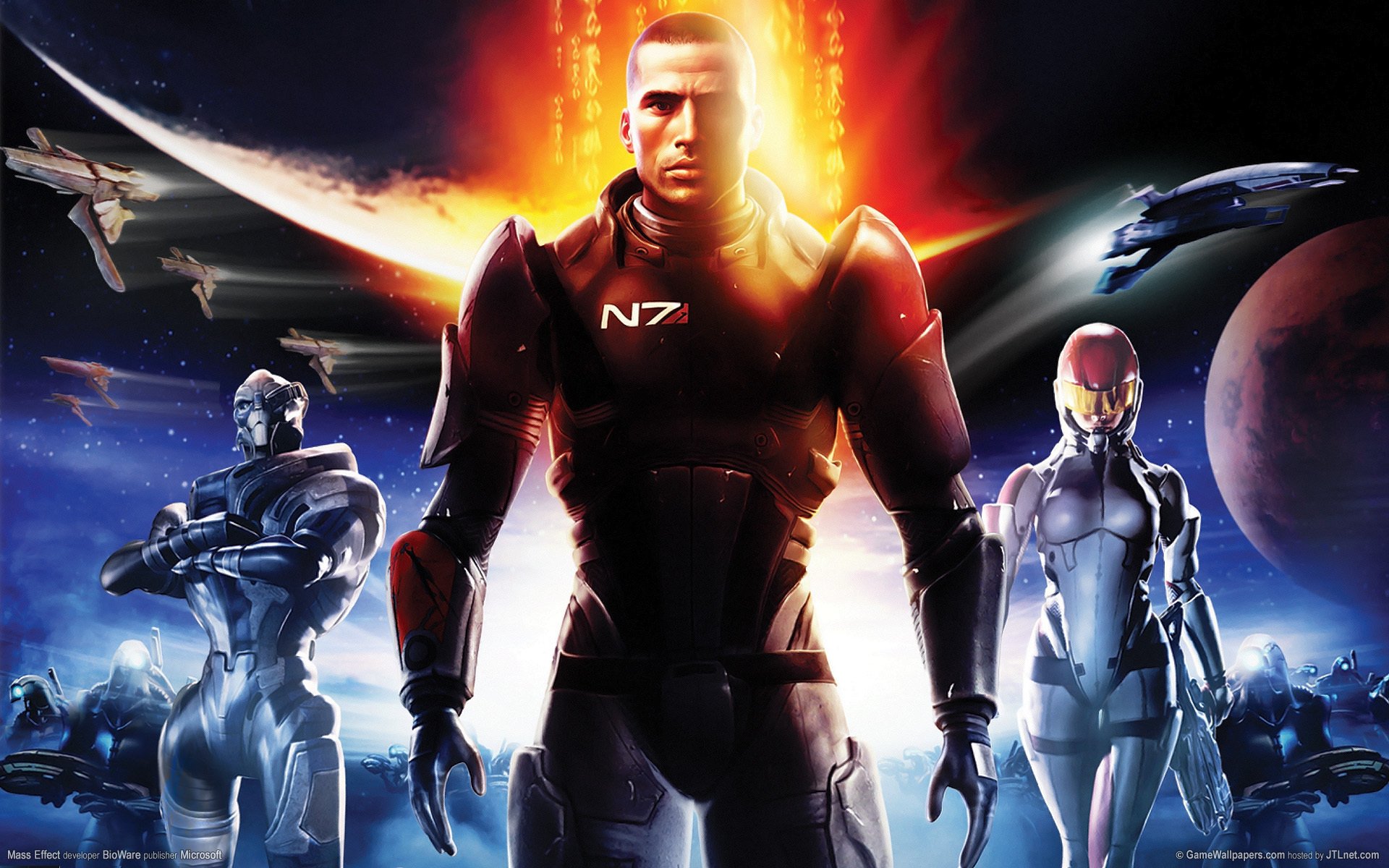 mass effect wallpaper games n 7 shepard soldiers planets ship