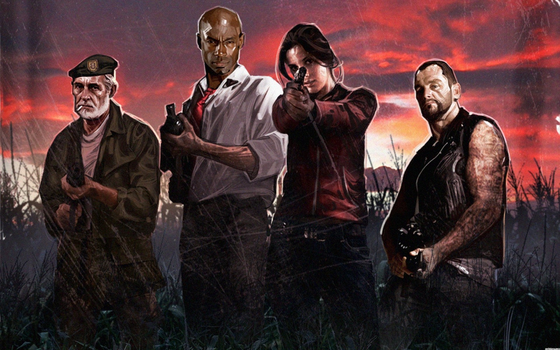 left 4 dead l4d bluternte beat louis zoe francis