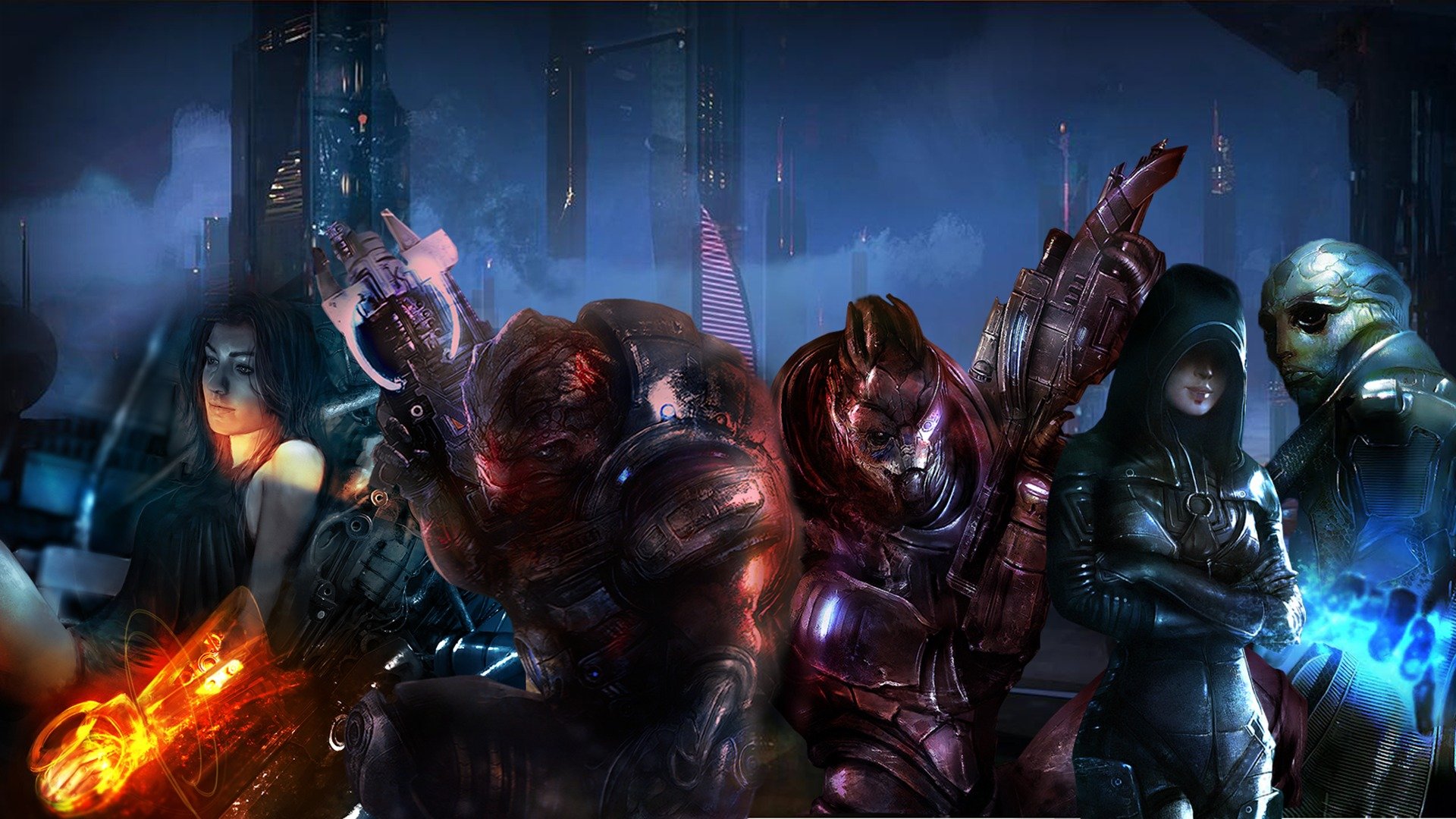 mass effect 3 miranda grunt garrus kasumi thane stanno per salvarci