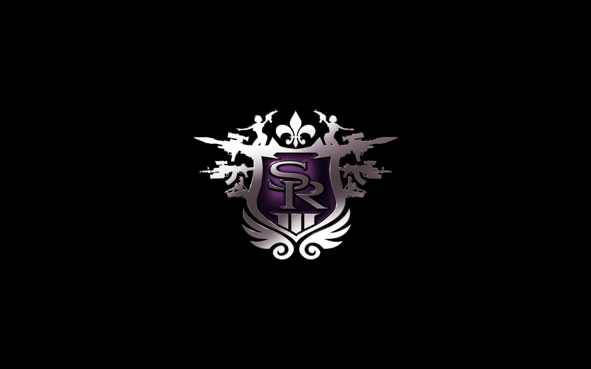 aints row the third thq saints row logo purple