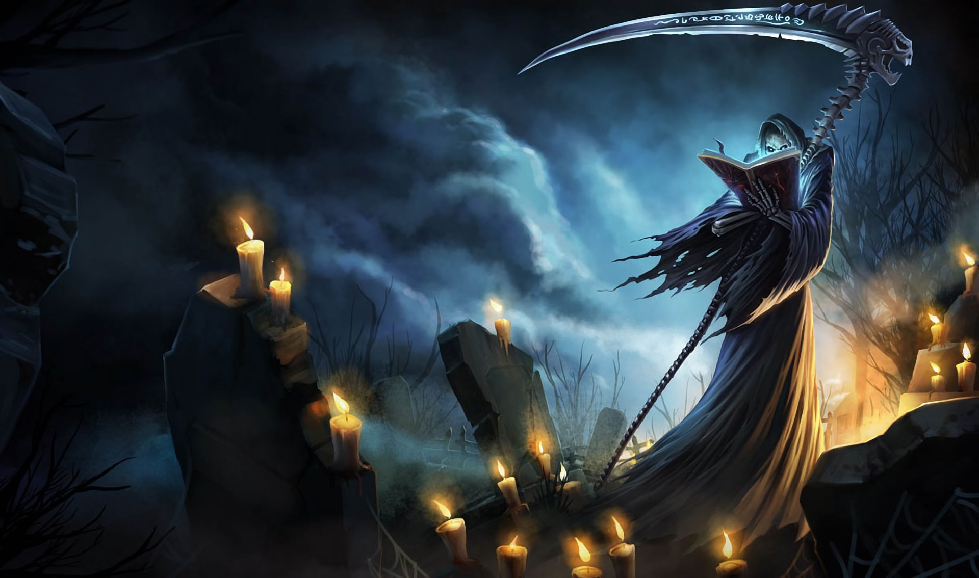 league of legends lol karthus death spit grave candles dark spell