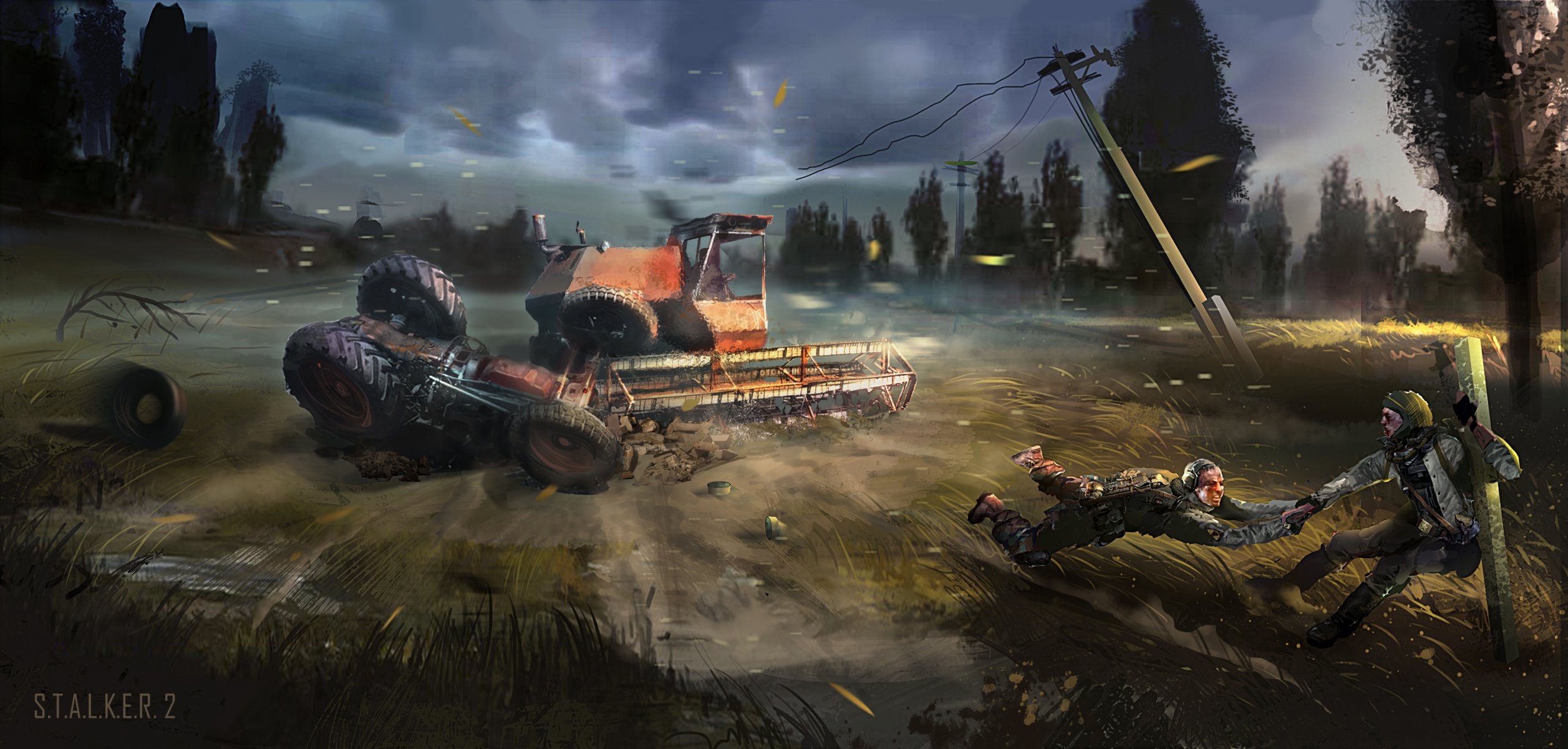 talker 2 stalker soldados tractor cosechadora chernobyl