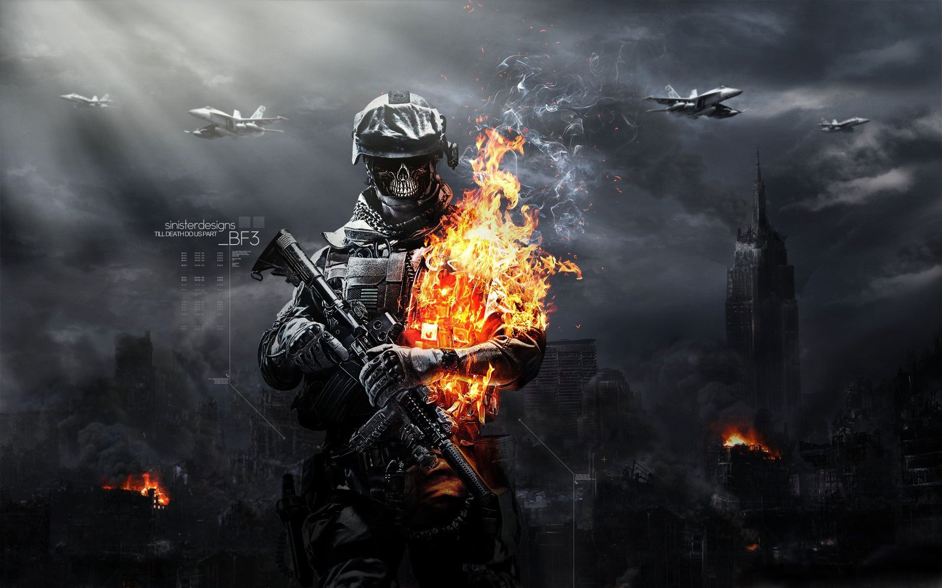 battlefield 3 zombies soldat zombie feuer