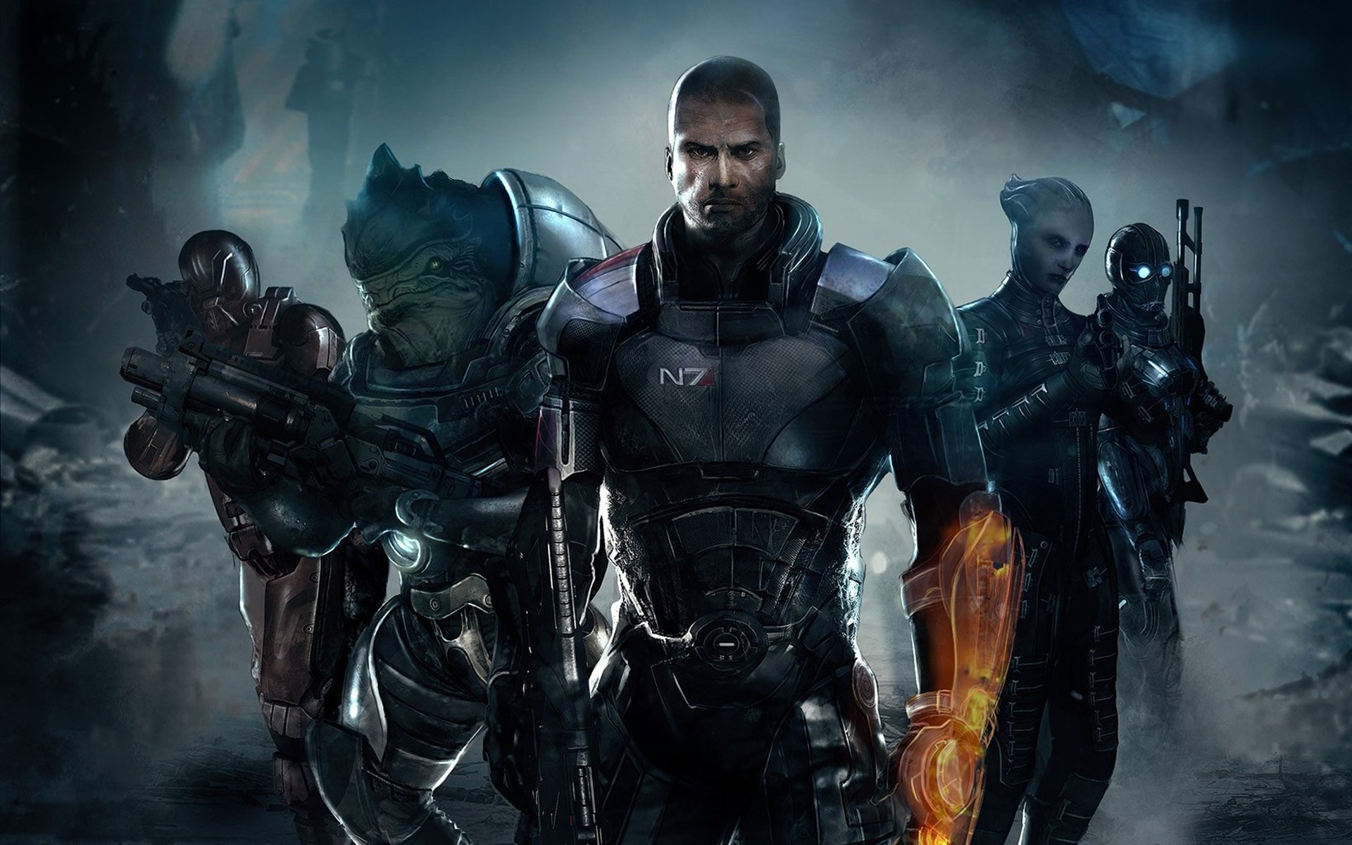 mass effect 3 comandante shepard grant krogan liara t soni azari