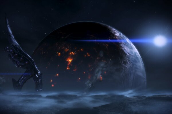 Kostenloses Reaper Wallpaper aus dem Spiel mass effect