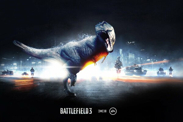 Battlefield 3 Dinosaur Lizard Roar