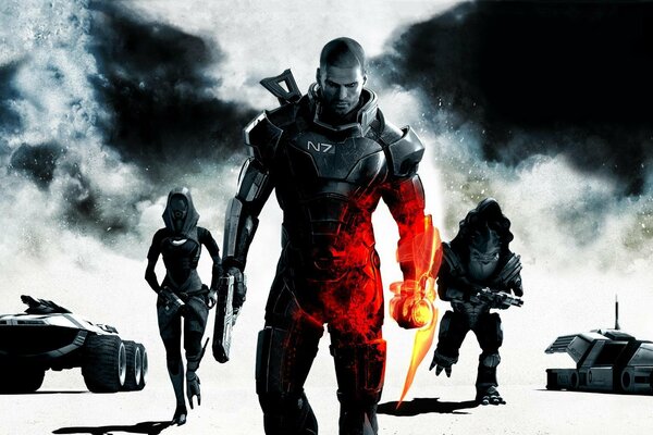 Mass Effect 3. Shepard, Tali und Rex