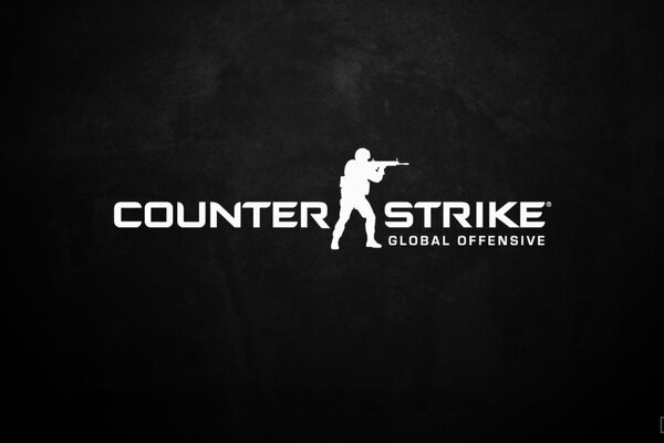 Bild des Spielnamens counter-strike global offensiv auf dunklem Hintergrund