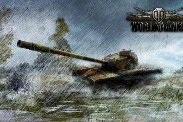 Drawn picture of world of tanks