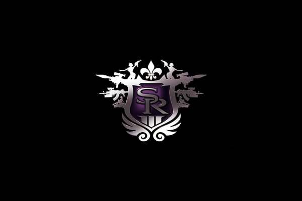 Логотип сэйнтс роу на чёрном фоне