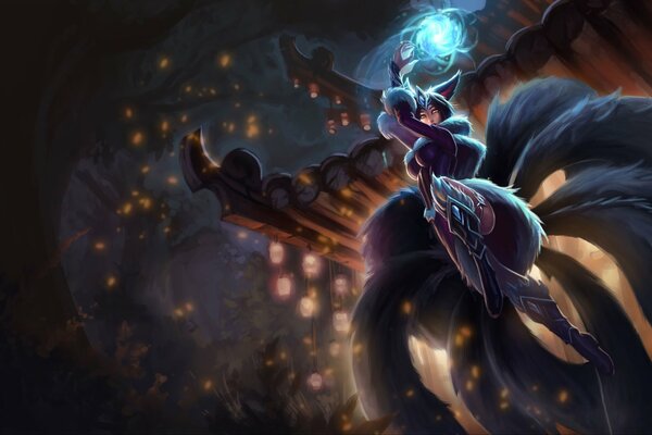 The girl with tails and ears League of Legends