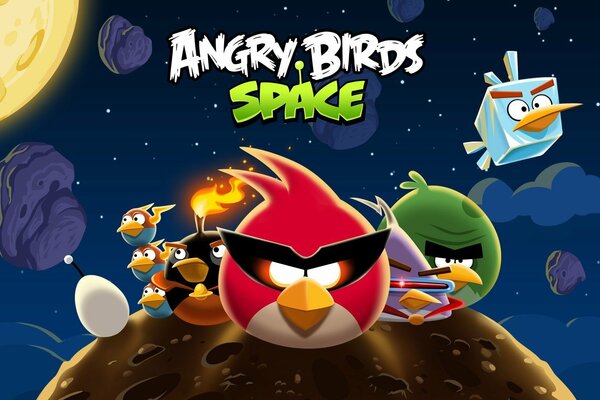 Angry birds Wściekłe Ptaki w przestrzeni