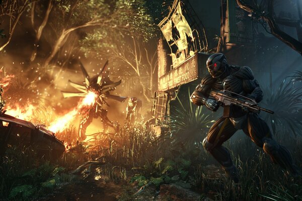 Crysis 3 shooter from crytek in the jungle