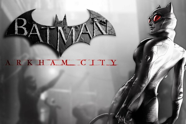 Catwoman, signe Batman, inscription rouge