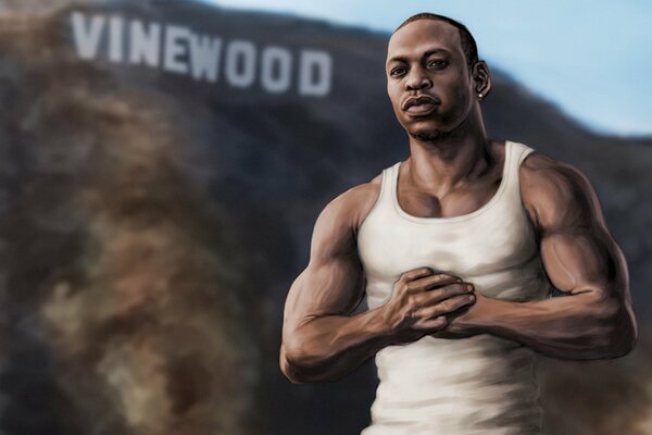 Carl Johnson aus dem Spiel gta San Andreas