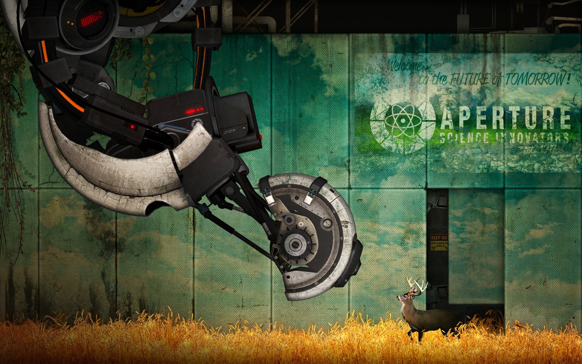 portal 2 портал 2 glados олень диафрагма наука новаторы