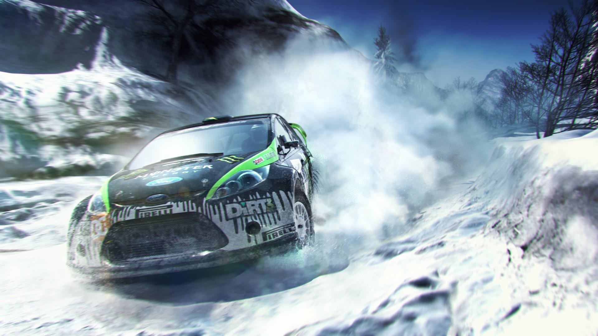 colin mcrae dirt3 ken block invierno bosque