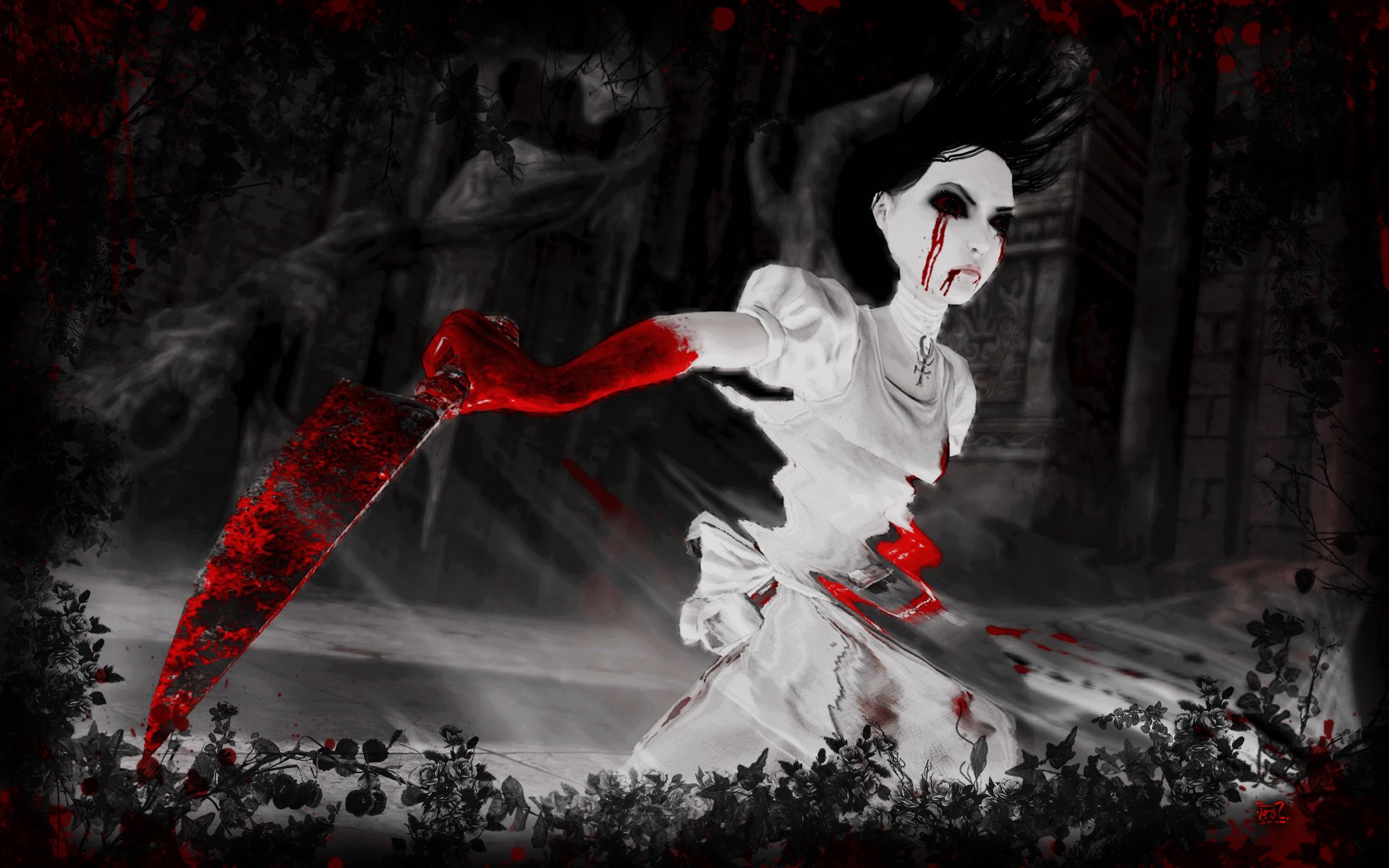 alice madness returns hysteria alicja nóż