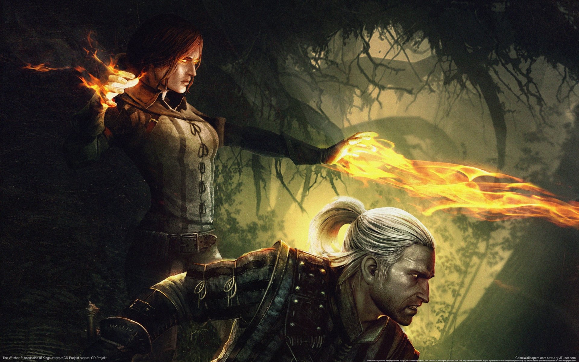 denotiamo witcher assassino di stregone ragazza fuoco magia