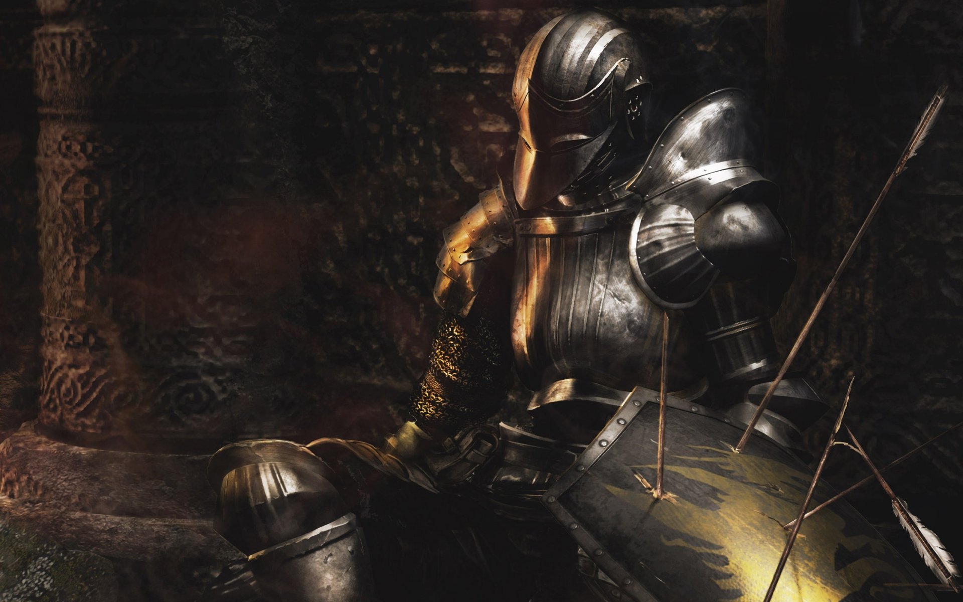 demon s souls knight armour warrior boom