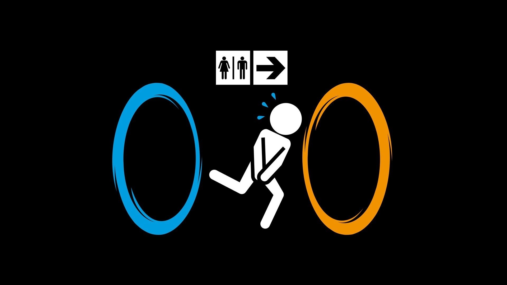 portal 2 portal baño humor