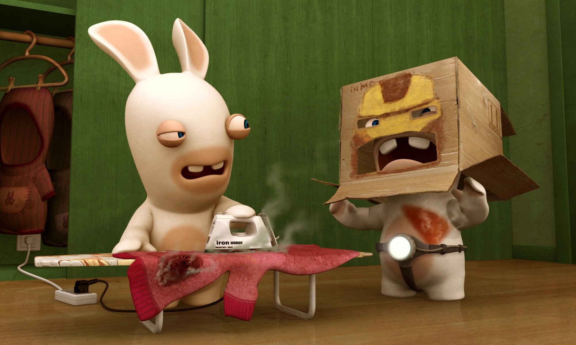 rabbids raving rabbids rabbit iron iron man