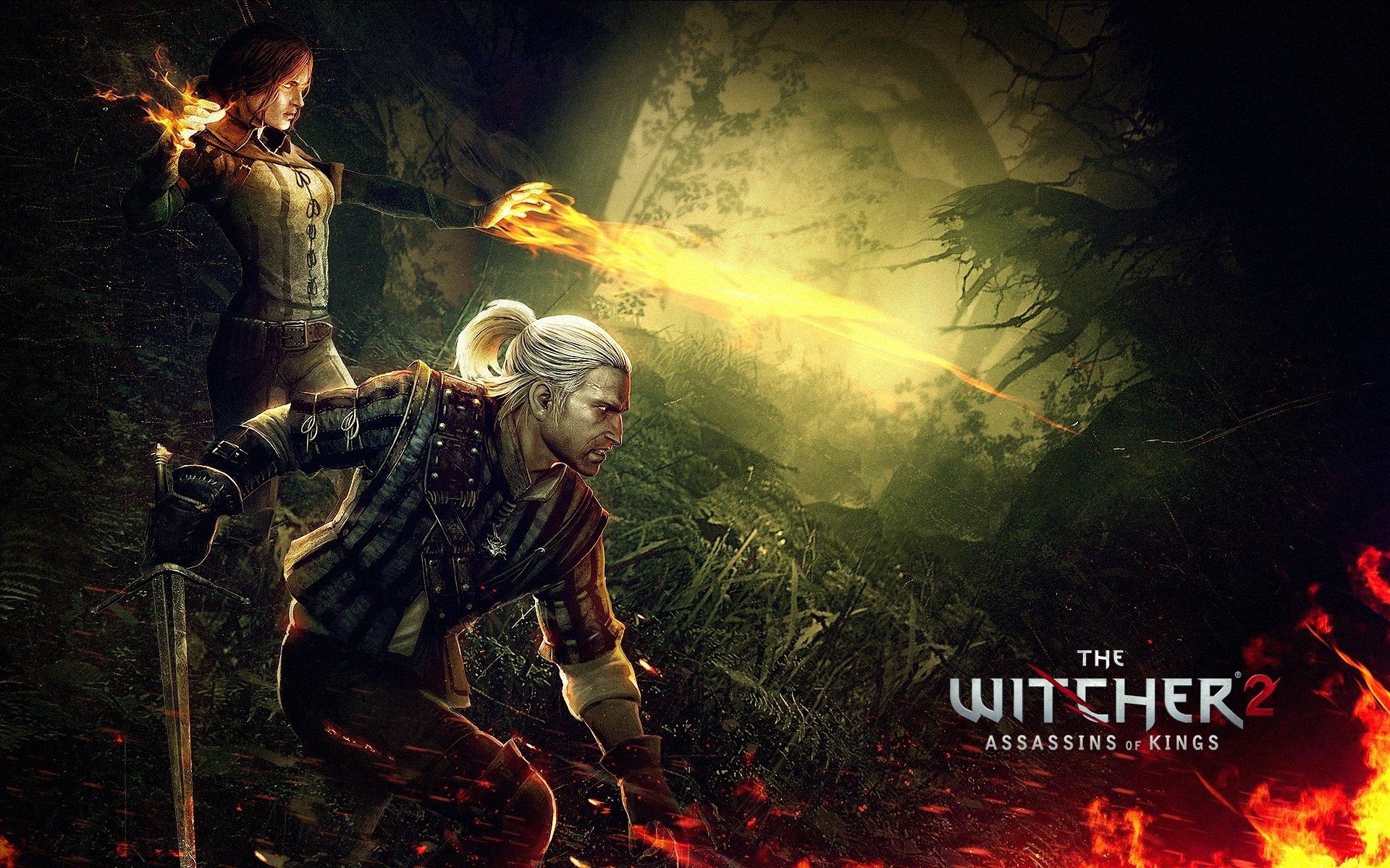 the witcher 2 убийцы королей трисс меригольд геральт ведьмак 2 убийцы королей геральт из ривии игни