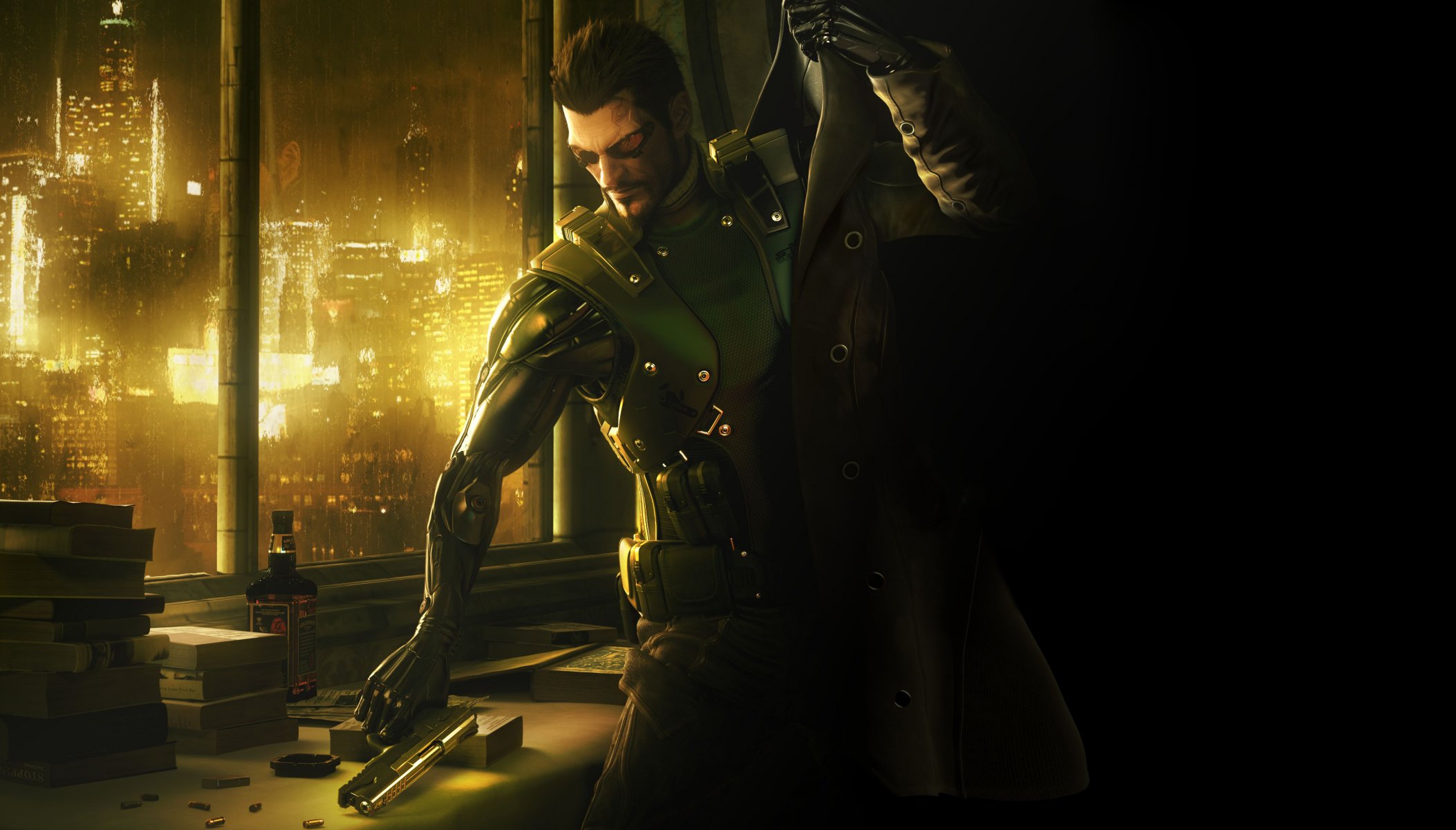 deus ex human revolution adam jensen square enix deus ex mantello pistola