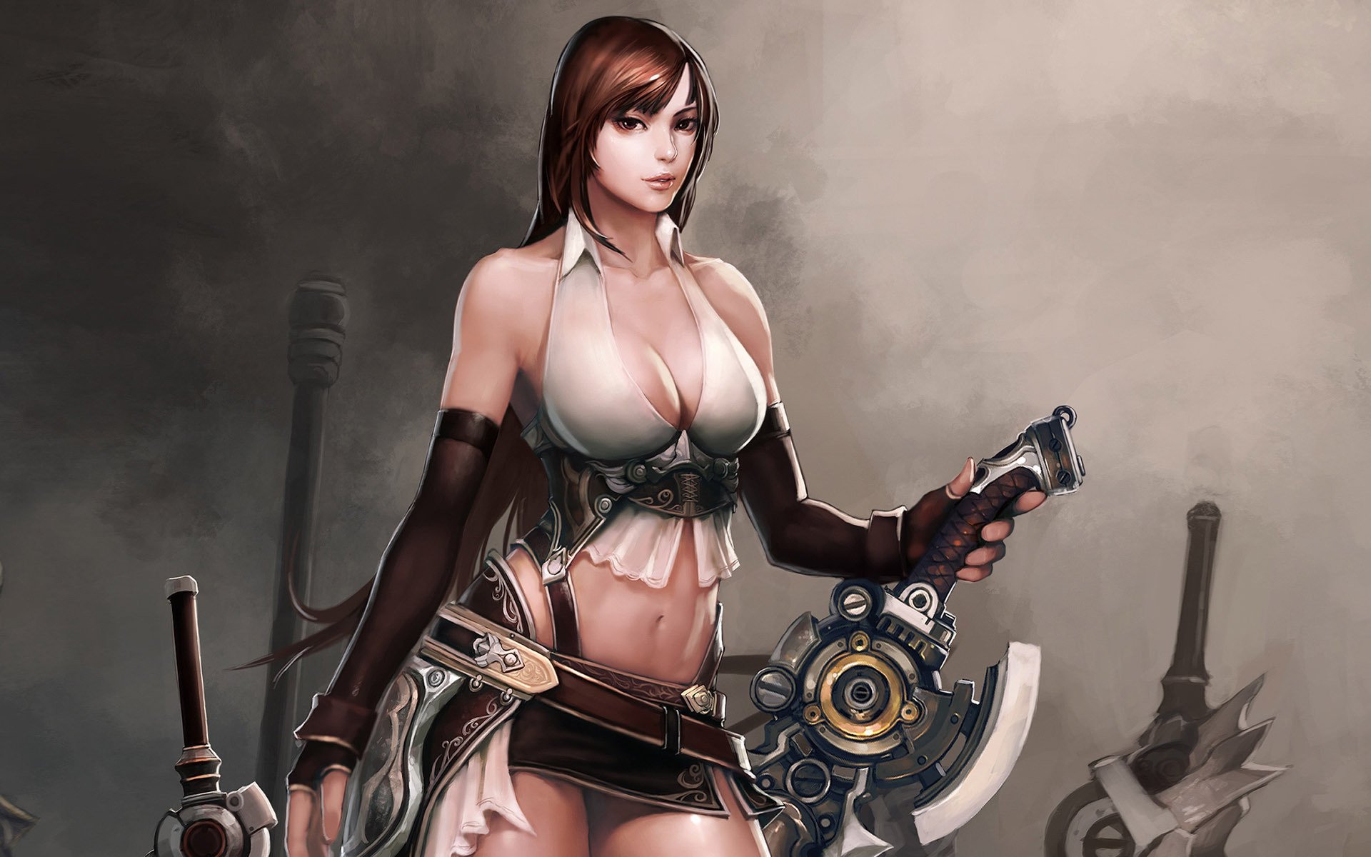 divine souls warrior breasts sword gamewallpaper