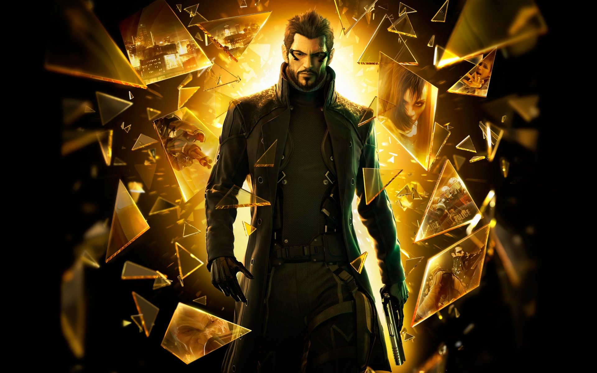 deus ex : man revolution glasstücke bilder auf gläsern