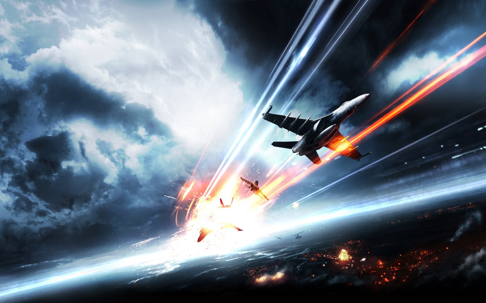 battlefield 3 avions ciel ville