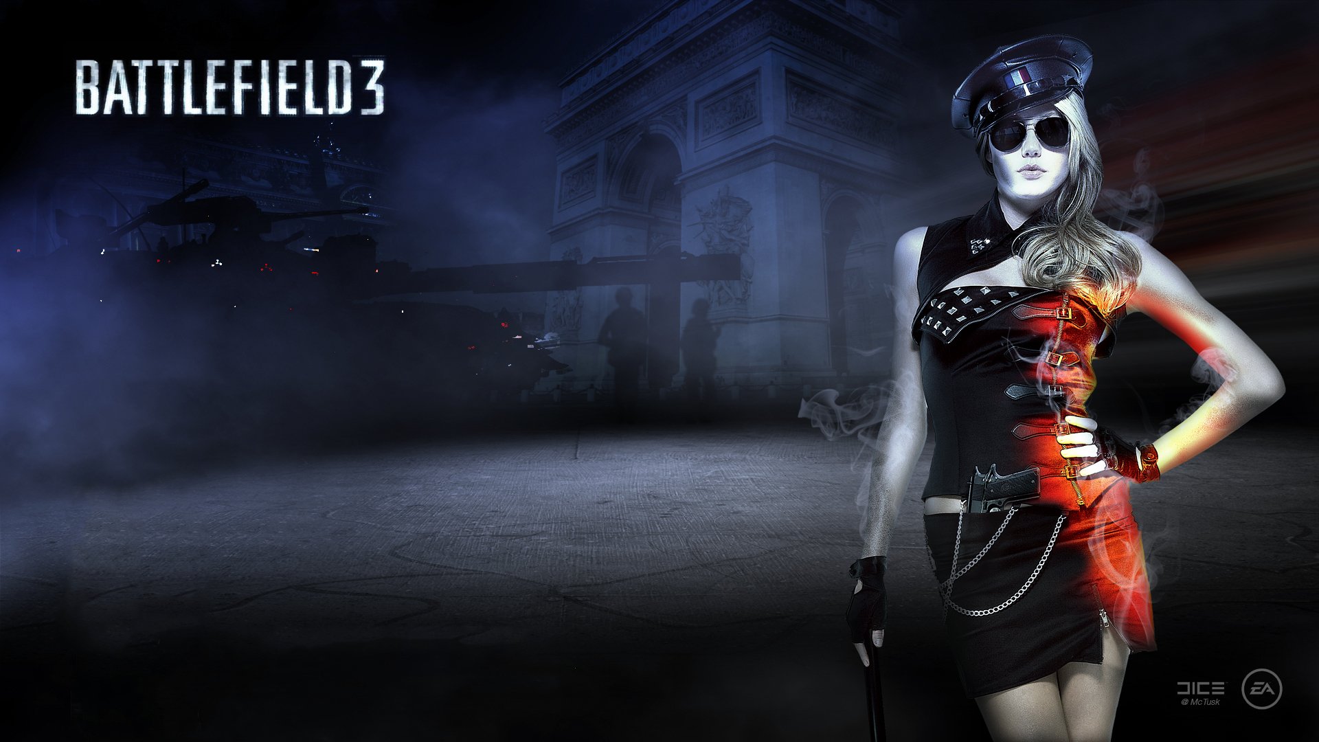 battlefield 3 war tank heroine