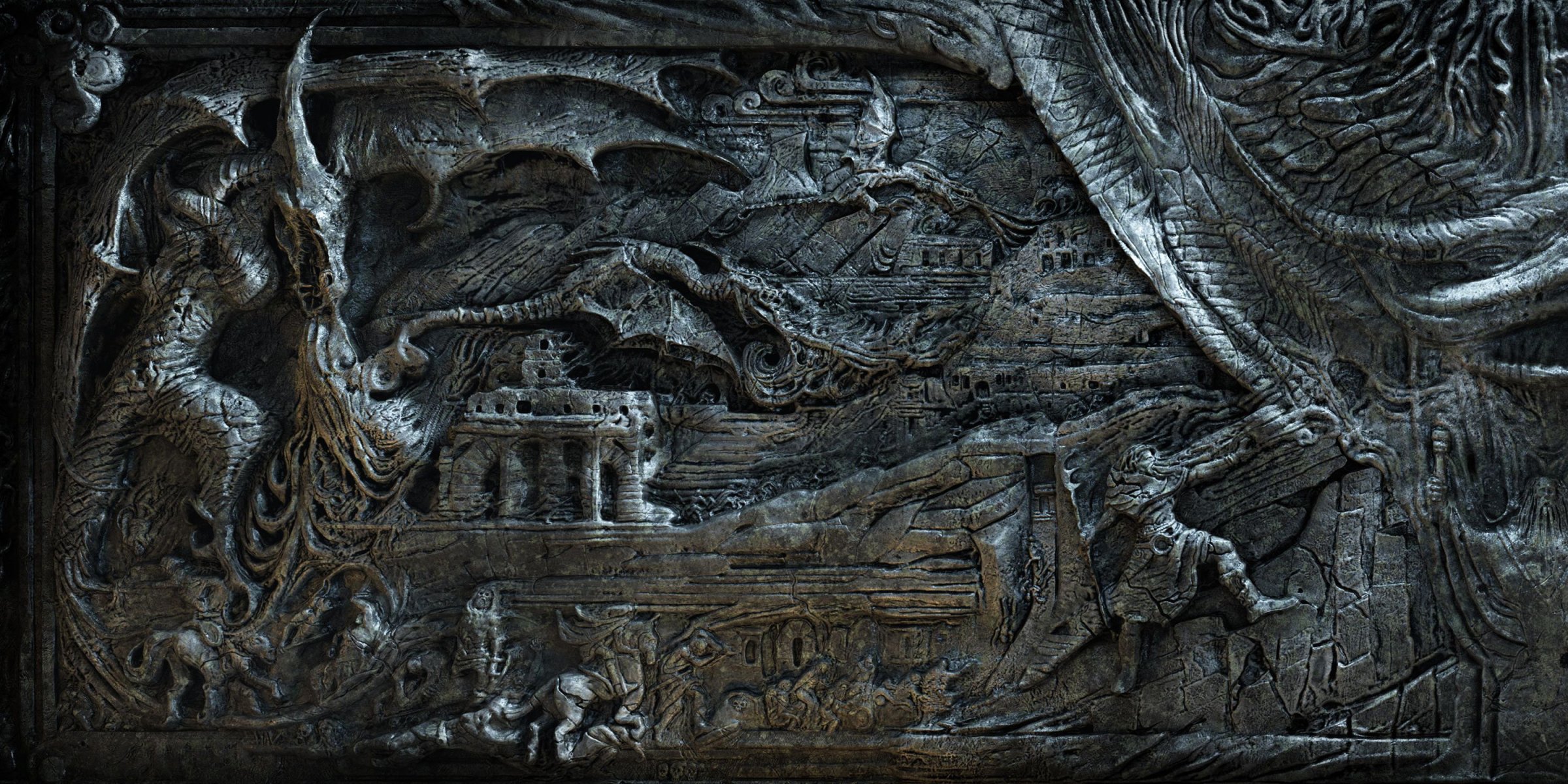 the elder scrolls skyrim skyrim bas-relief magician dragon fantasy