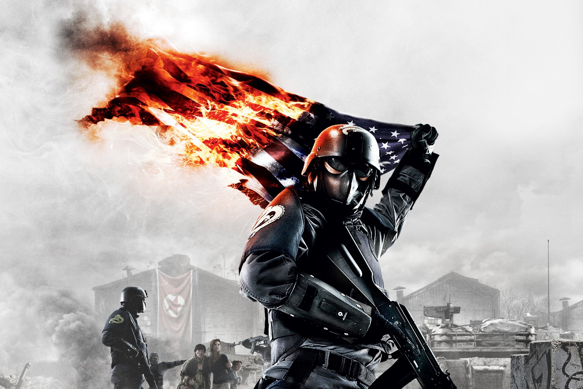 homefront flag burning flag machine fighter war