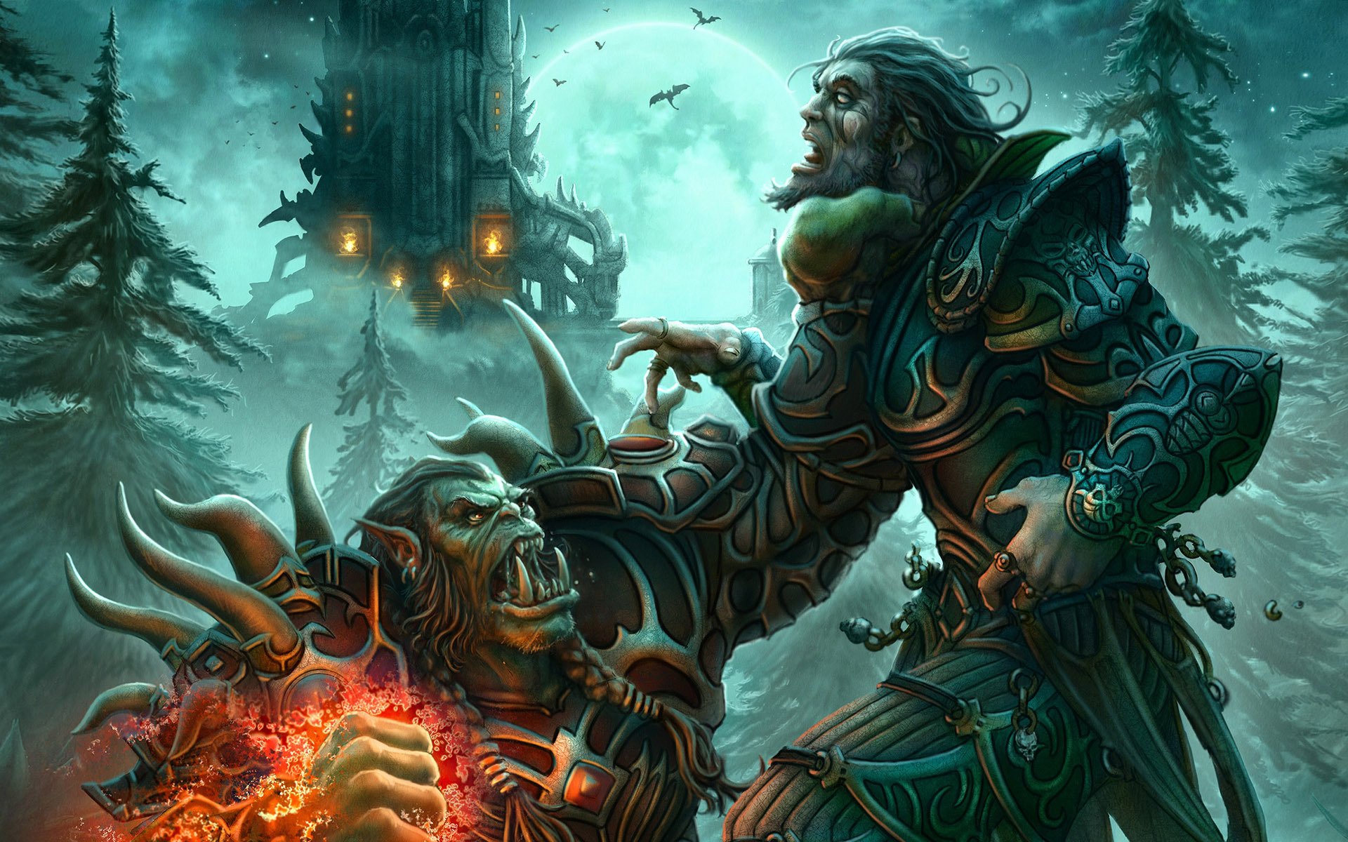 world of warcraft warlock orc lok démoniste homme