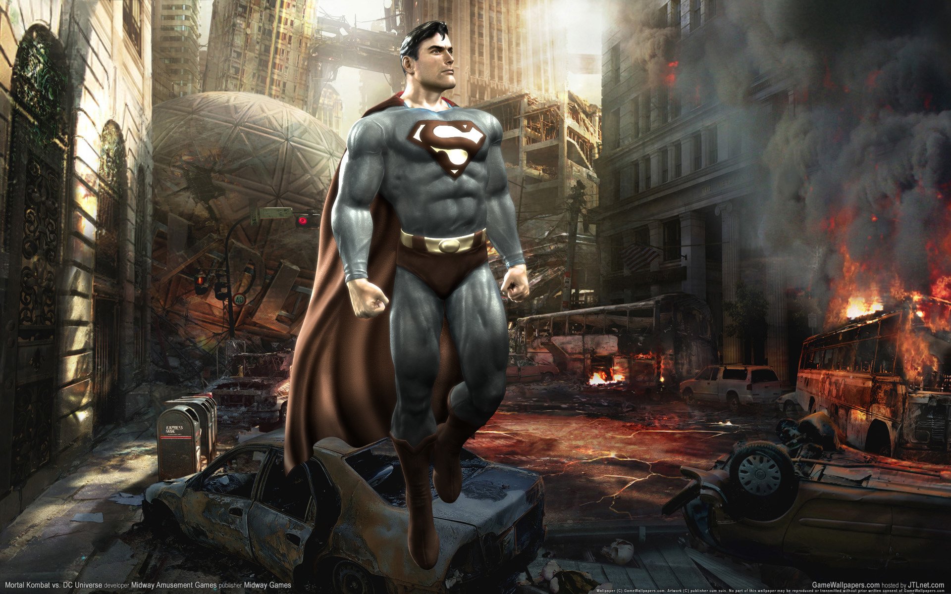 mortal kombat vs. dc universe superman stadt chaos