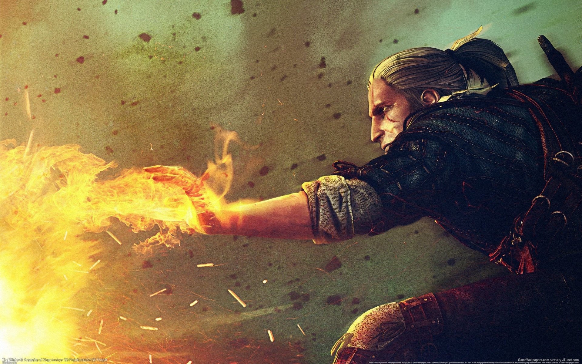 witcher 2 geralt magia gioco carta da parati