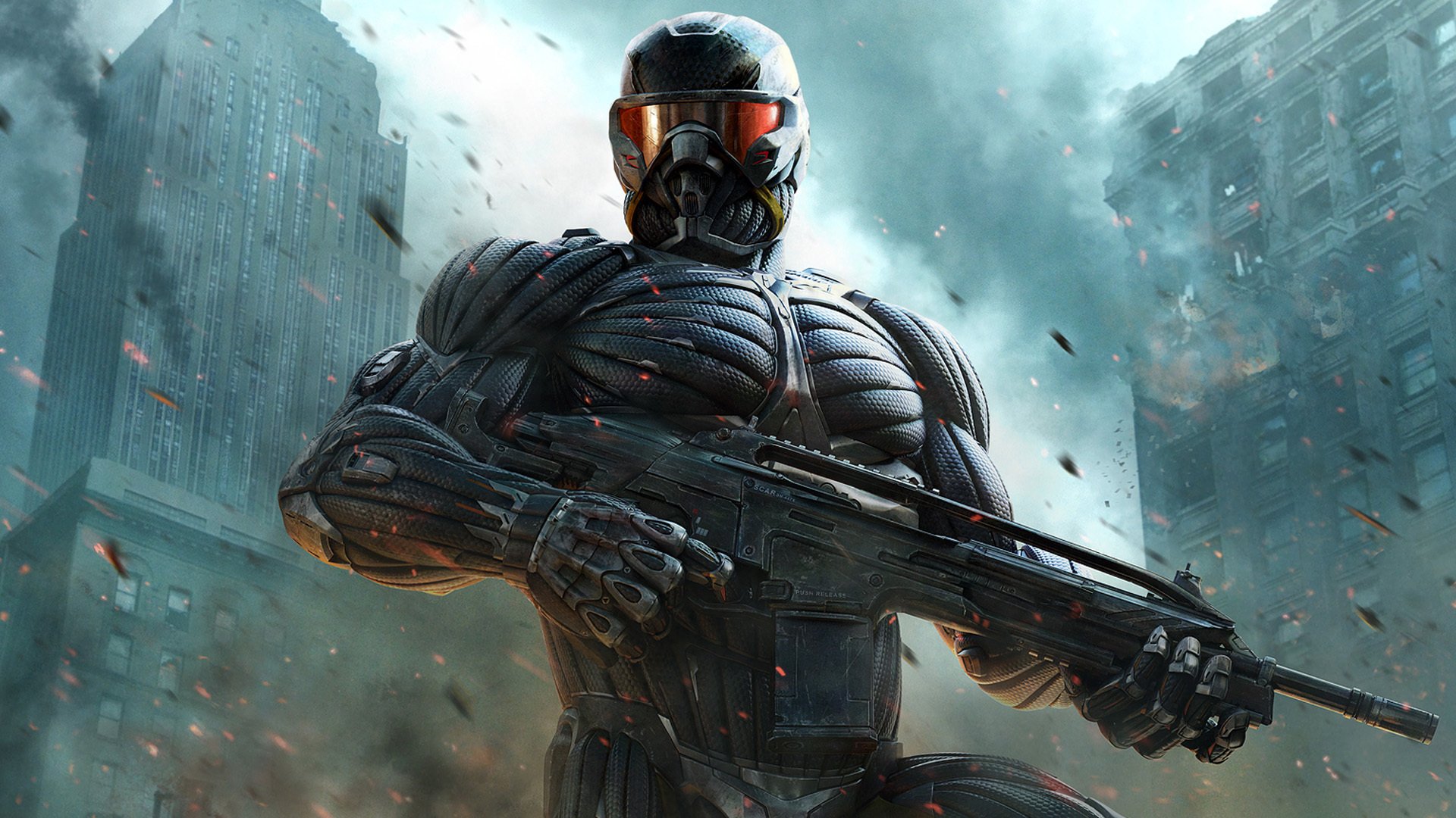 crysis 2 кризис город crytek пушка оружие