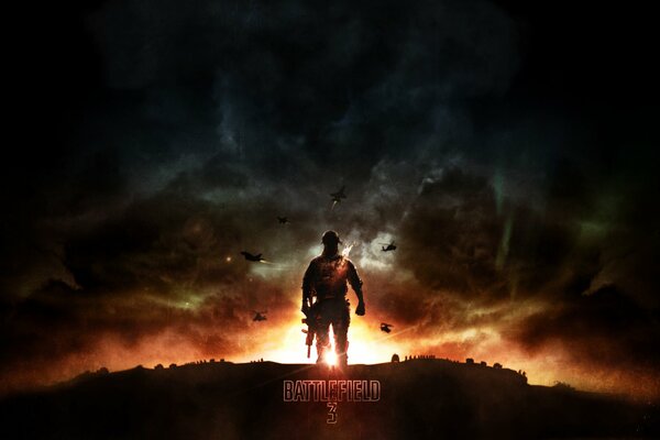 Silhouette of a battlefield 3 electronic arts hero