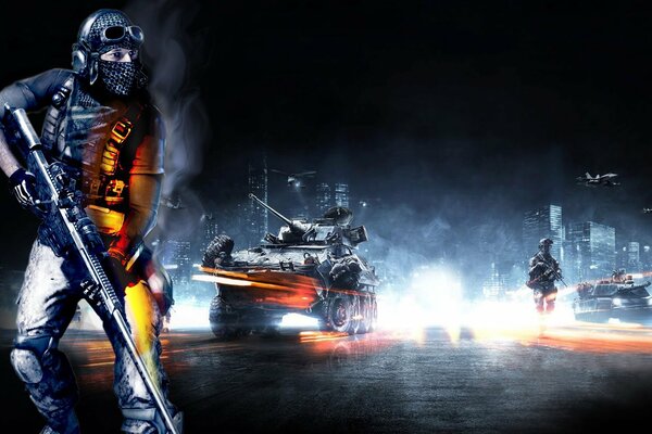 Scena z gry komputerowej Battlefield 3