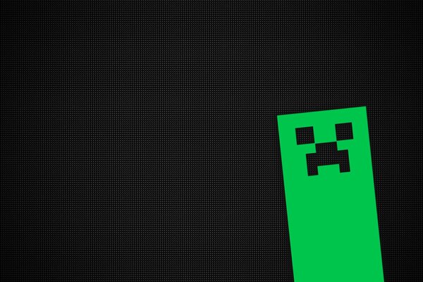 Gra Minecraft zielony na czarnym tle