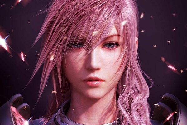 Hermosa chica del juego final fantasy