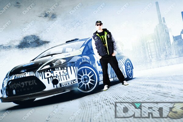 Sportwagen aus dem Spiel Dirt 3. Ken Block