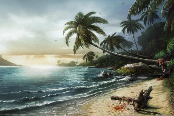 Fascynujący krajobraz z gry dead island