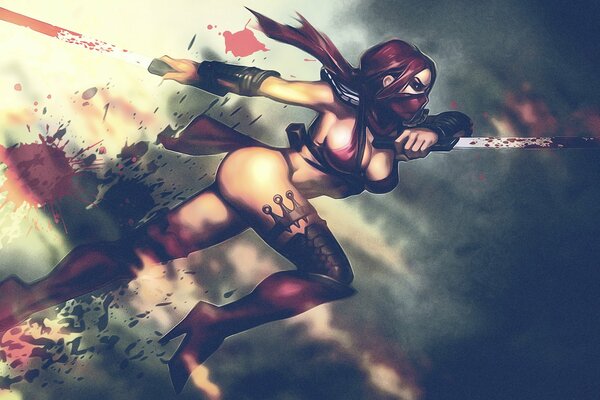 Beautiful girl mortal kombat