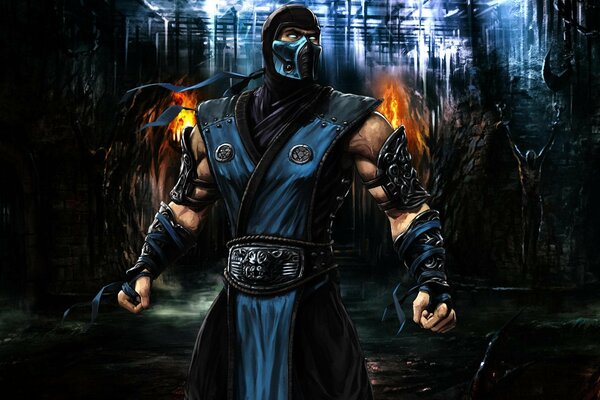 Sub-Zero de Mortal Kombat close-up